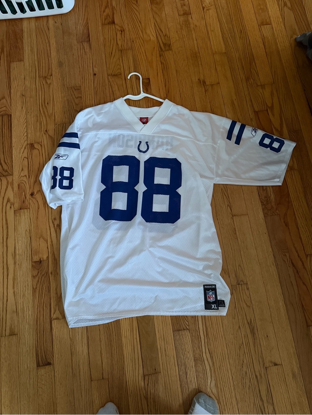 Reebok White and Blue Indianapolis Colts #88 Jersey